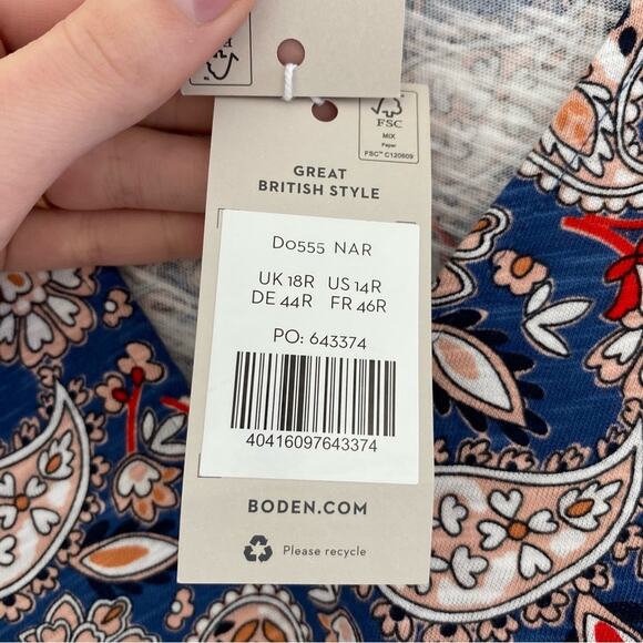 NWT Boden‎ V-Neck Jersey Mini Dress - Picture 6 of 8